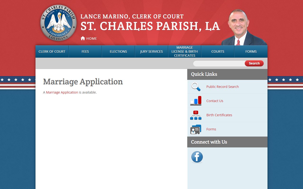 st. charles parish marriage license application details