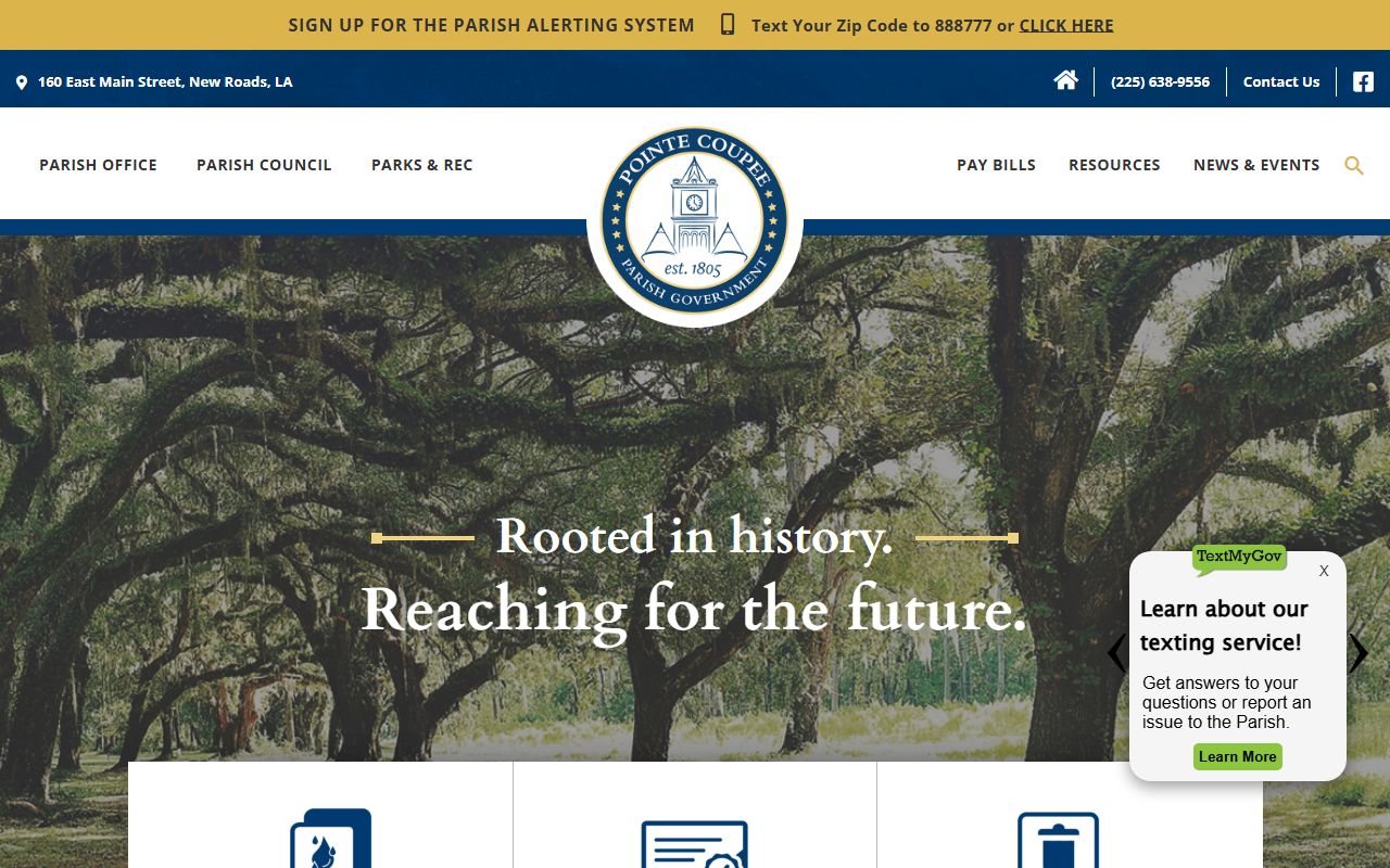 Pointe Coupee Parish government website