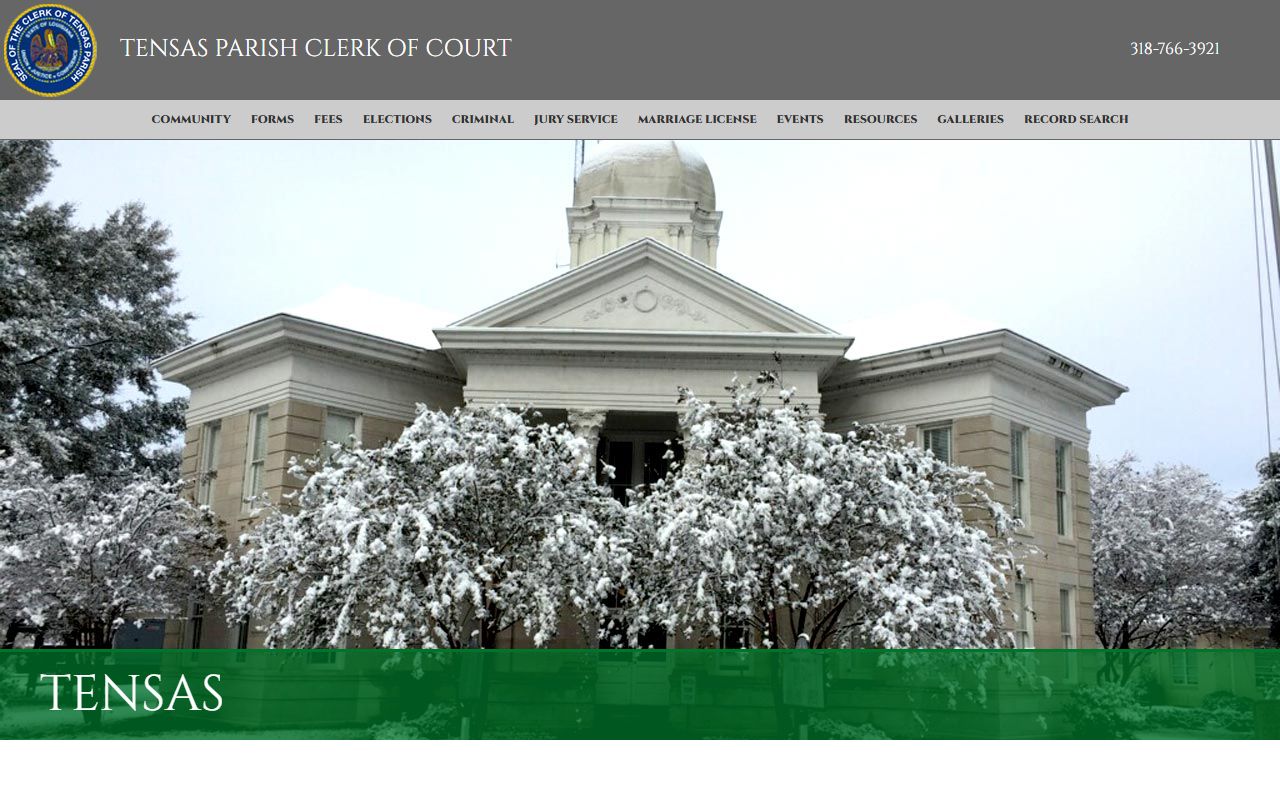 Tensas Parish Clerk of Court official website
