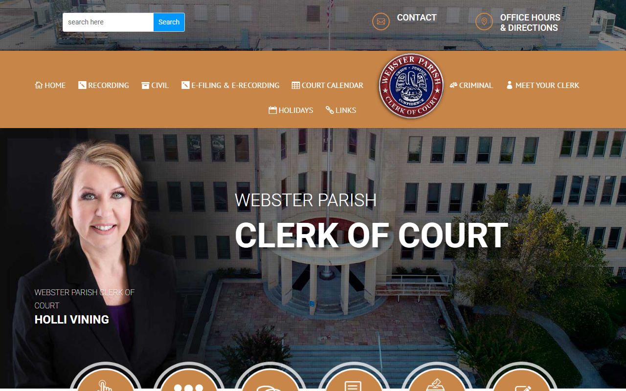 Webster Parish Clerk of Court official website