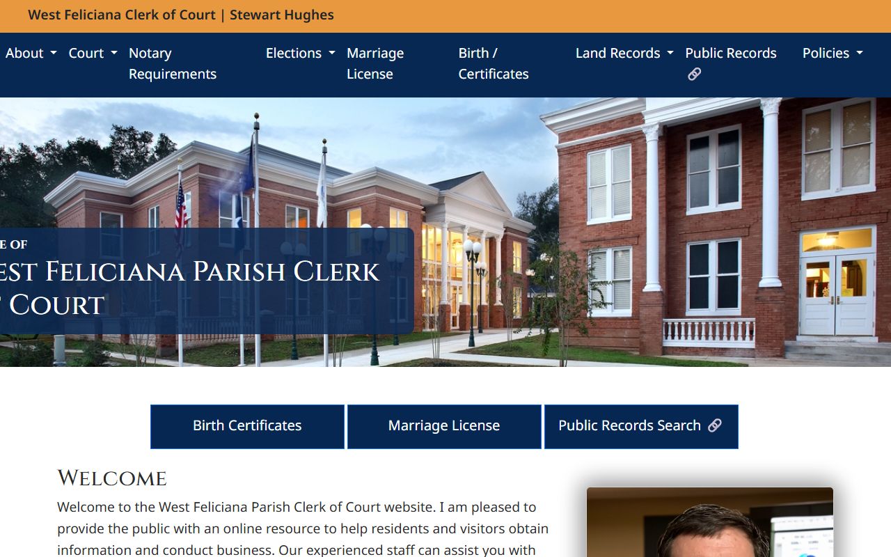 West Feliciana Parish Clerk of Court official website